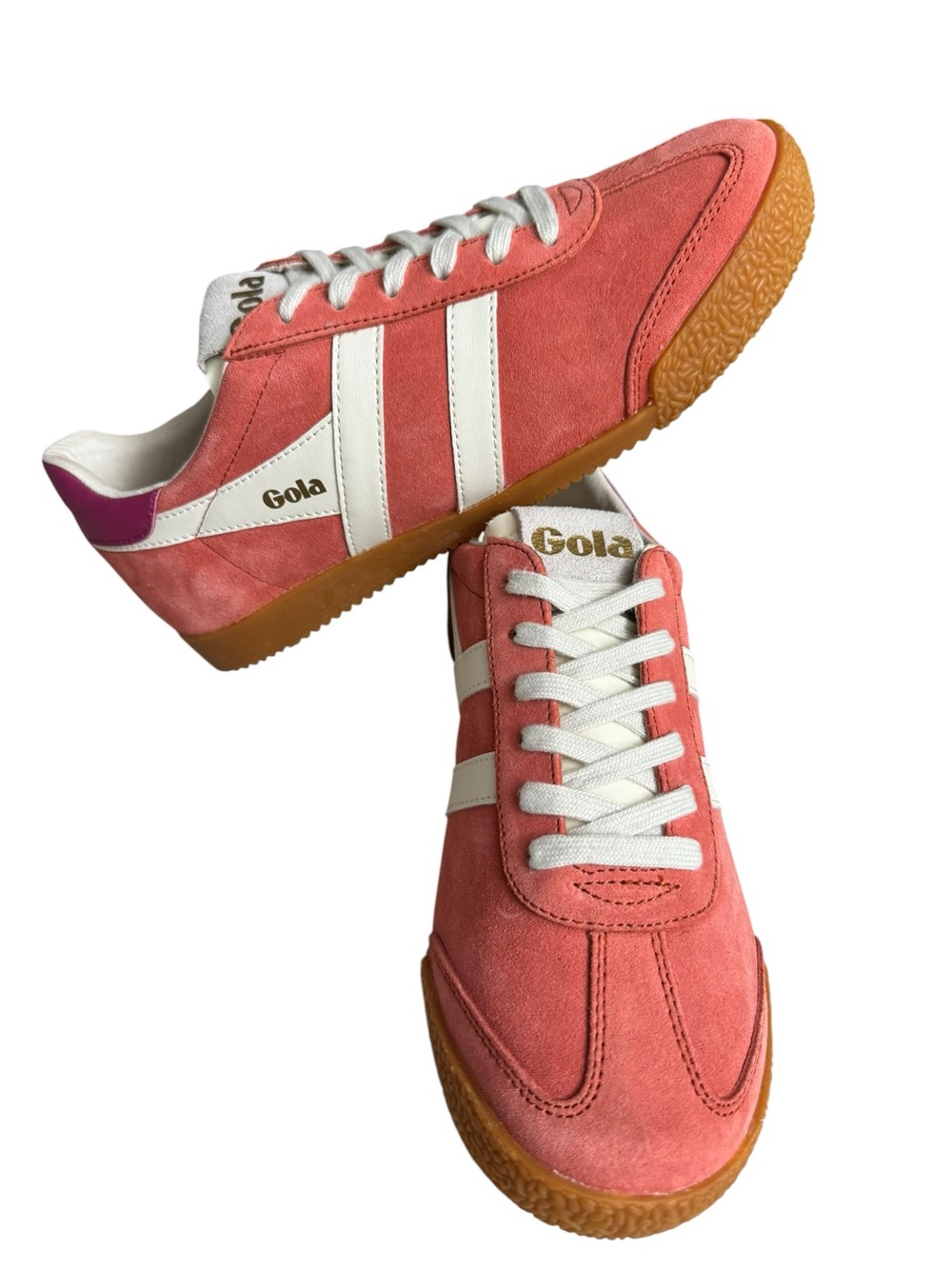 Gola Elan CLB538 Women’s US 7.5 Pink Suede Sneakers Gum Sole